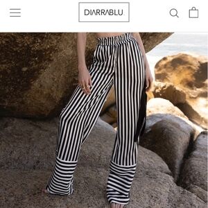 Diarrablu Leer Ben Pants - Lines Black